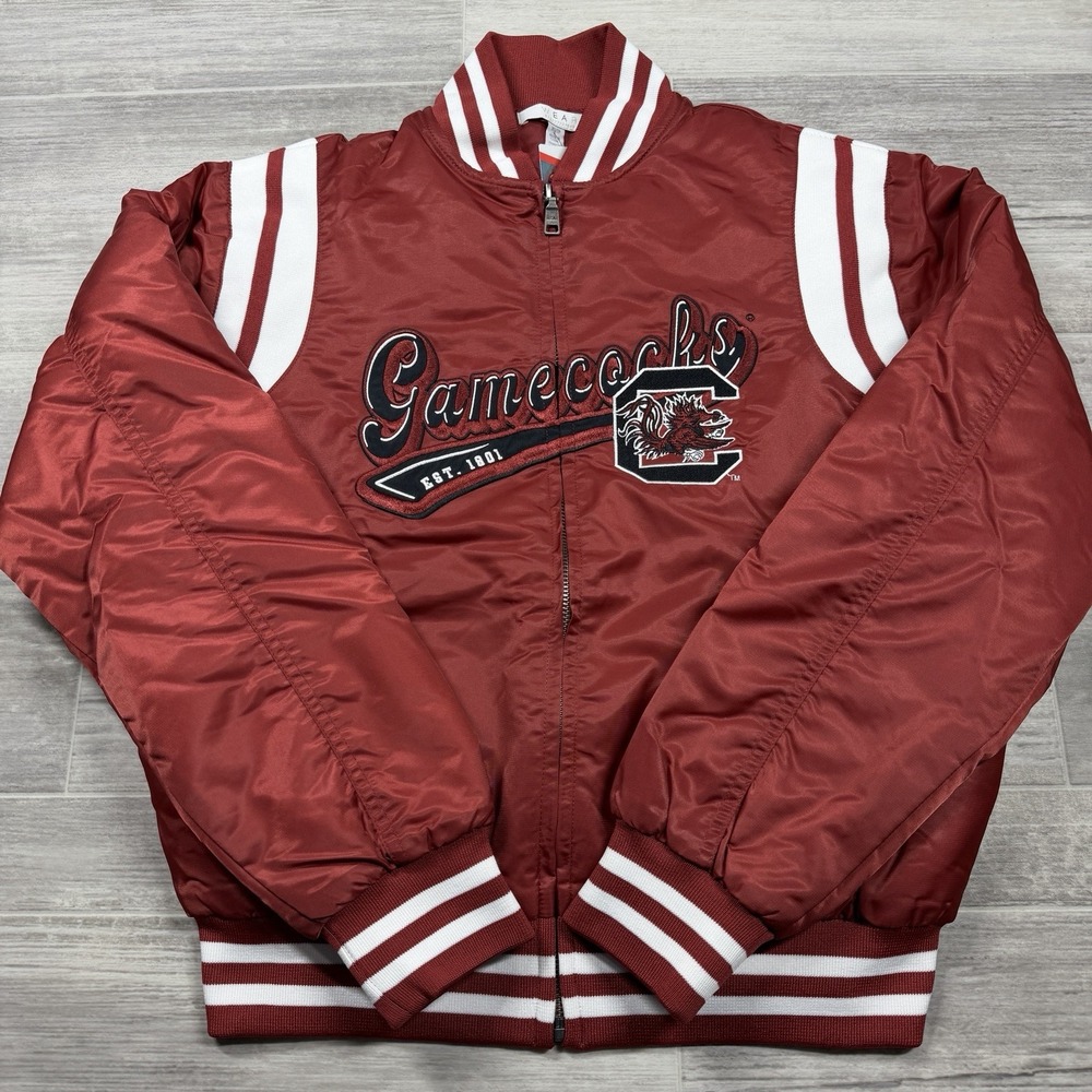 WEAR by Erin Andrews South Carolina Gamecocks Satin Jacket Women's XS Garnet NEW